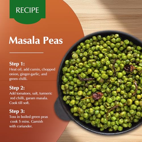 Image of Amazon Brand - Vedaka Unpolished Green Peas | 500 G | Premium Green Peas