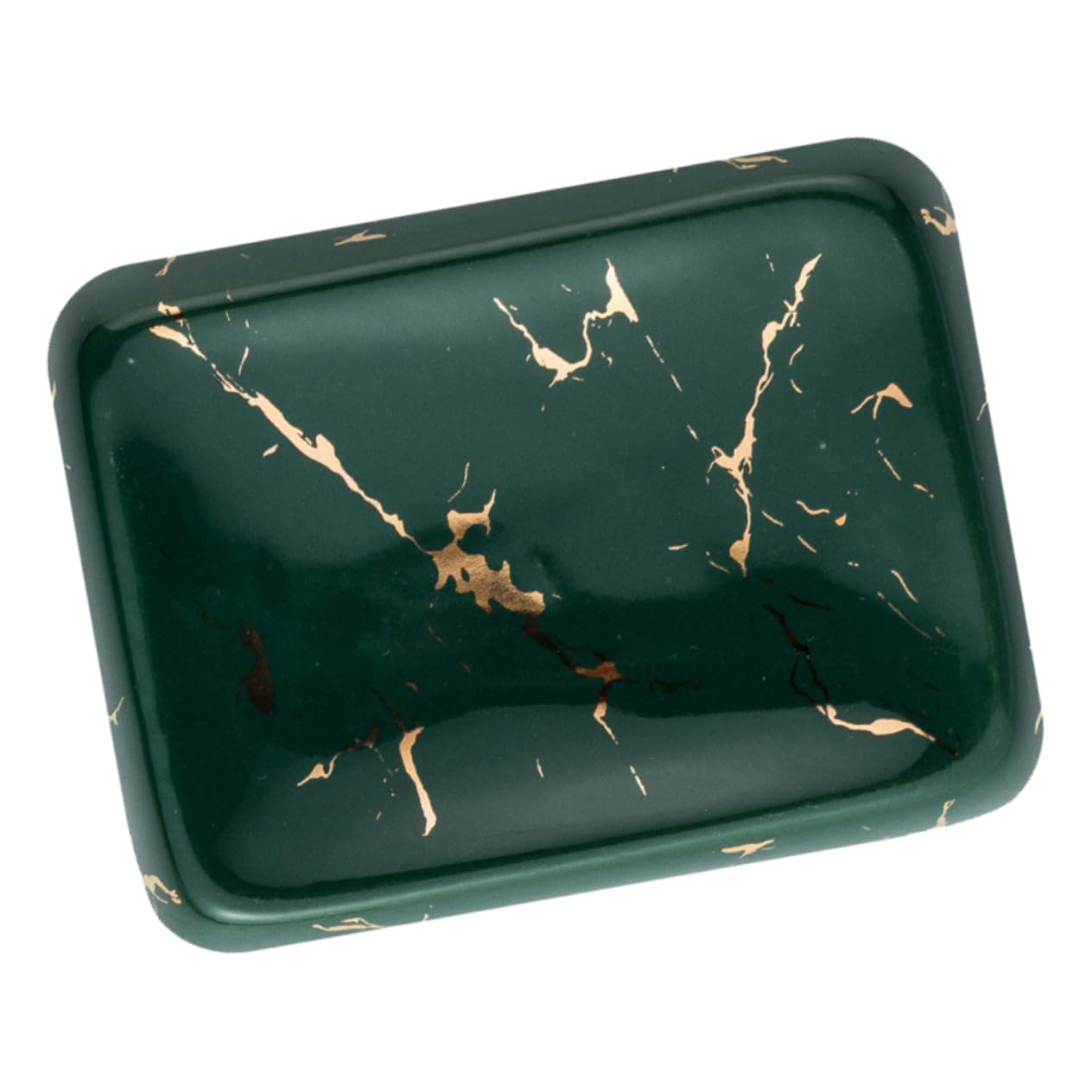 Jabonera de Cerámica Verde Estilo Nórdico para Baño, Hogar | Hotel y Casa, Fácil de Limpiar, Resistente, Bandeja para Jabón de Ducha