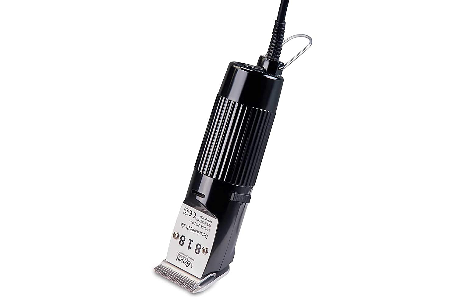 Asbah Professional 818 Clipper | Corded Trimmer with 8 Guide Comb | One Year Warranty, Lifetime Repair & Services (Multicolor)