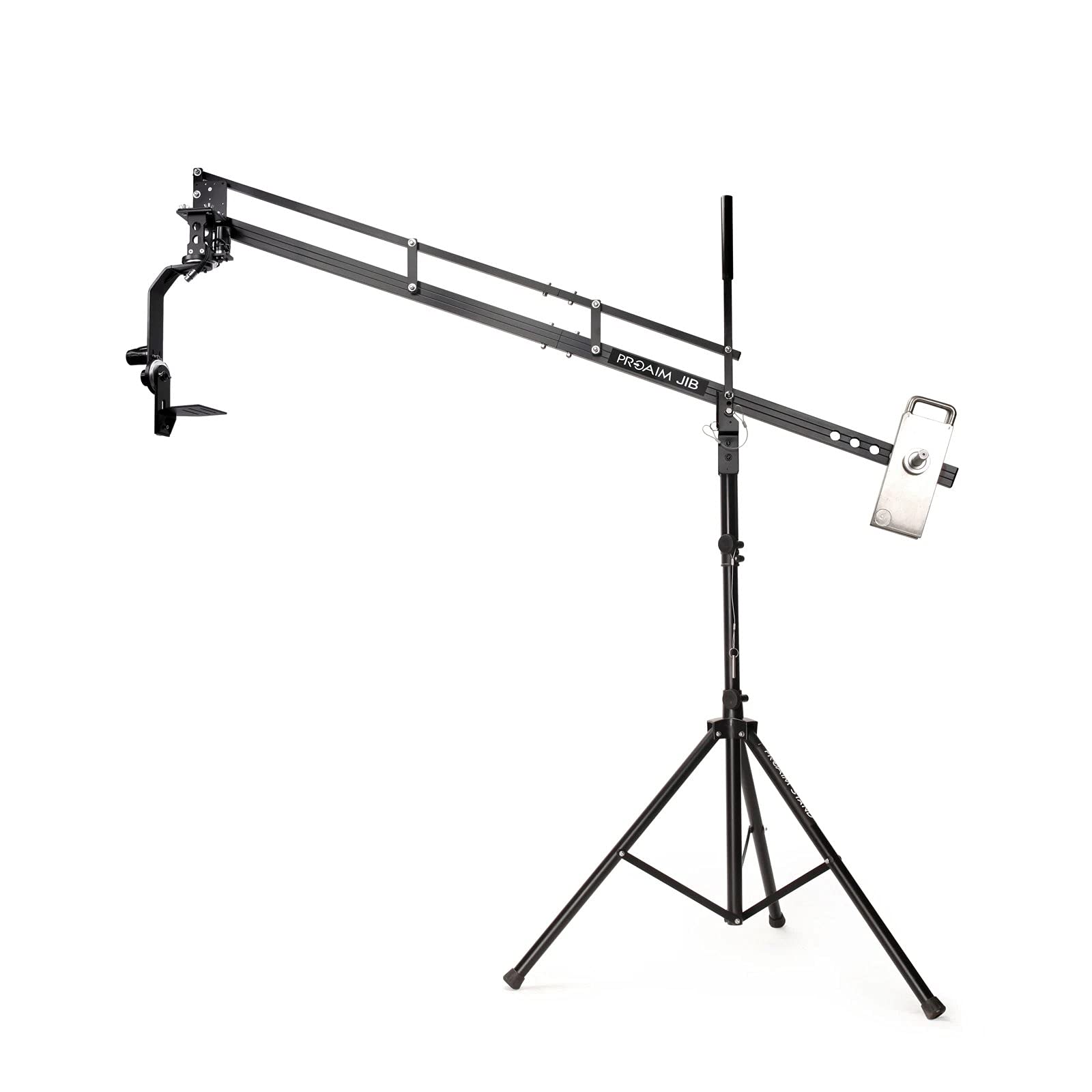 Free Bag 9ft Jib Crane Stand Moving Pan Tilt Head for Video DSLR Camera for Filmmaker, videographers, Photographer, Cinematographer