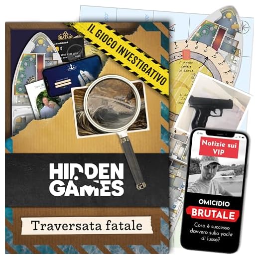 Hidden Games Luogo del Reato - Traversata fatale - Italiano - Gioco investigativo realistico ed emozionante, tipo Escape Room da tavolo
