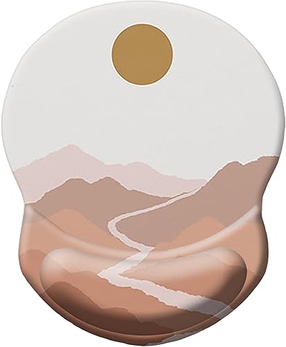 Miniatura 50 de Alfombrilla de mouse ergonómica con soporte para muñeca, cómoda alfombrilla de mouse para computadora con base de poliuretano antideslizante