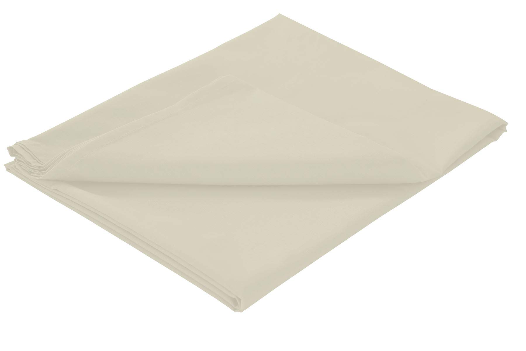 Olivia Rocco Flat Sheets, Easy Care Polycotton Full Bed Sheet, Single Cream