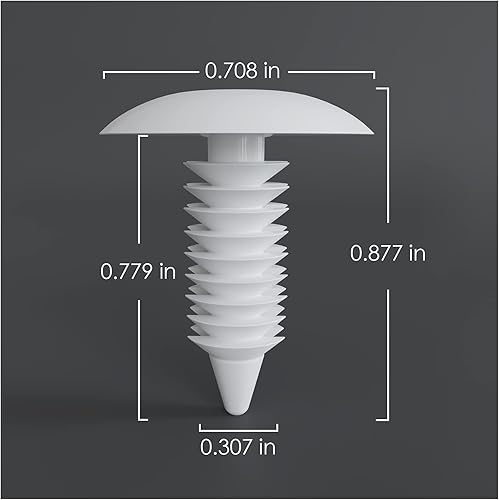Miniatura 10 de Remaches de correa de calibre mediano de 34 pulgadas de longitud para reparación de sillas de patio, paquete de 30 (blanco)