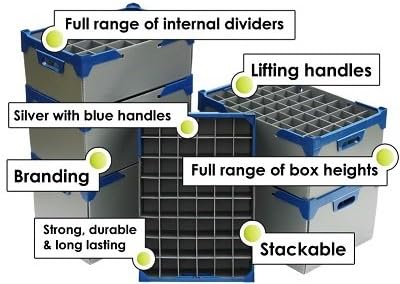 Wine Glass Storage Boxes - Glassjacks | Pack of 5 | Glassware Boxes | Glass max width 80mm, max height 190mm | box ref.190-24M