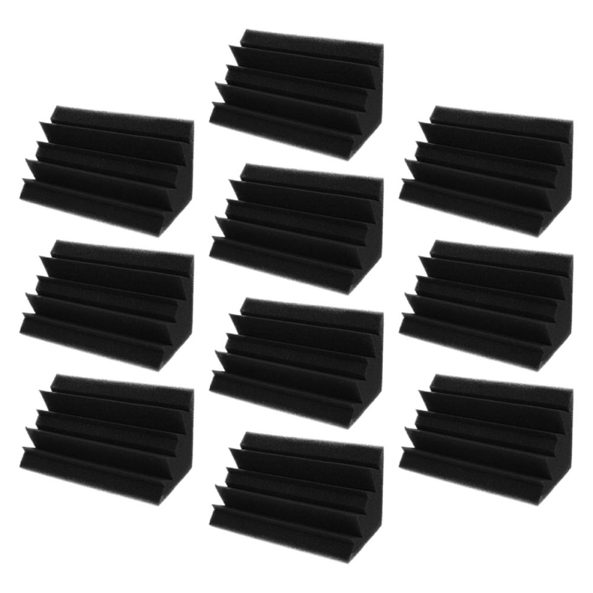 Healeved Pannelli Fonoassorbenti per Insonorizzazione e Assorbimento Acustico Basse Frequenze in Poliuretano 10 Pezzi Nero in Uffici e Ristoranti