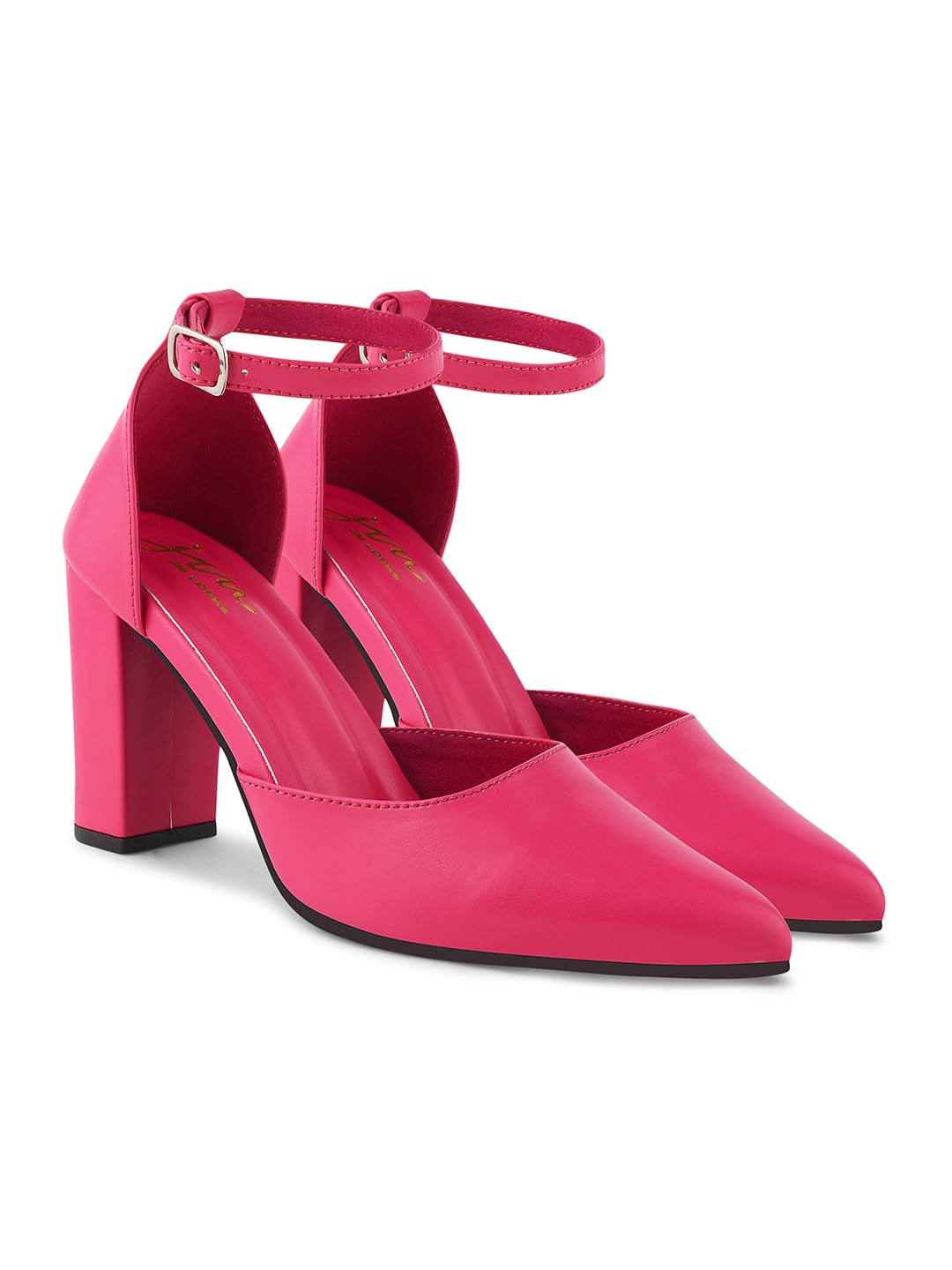 JM LOOKS Casual & Stylish Block Heeled Sandals For Women & Girls | Formal Pointed Toe Heels | (Rani, 36) (B0D842RKJR) Amazon Price History, Amazon Price Tracker