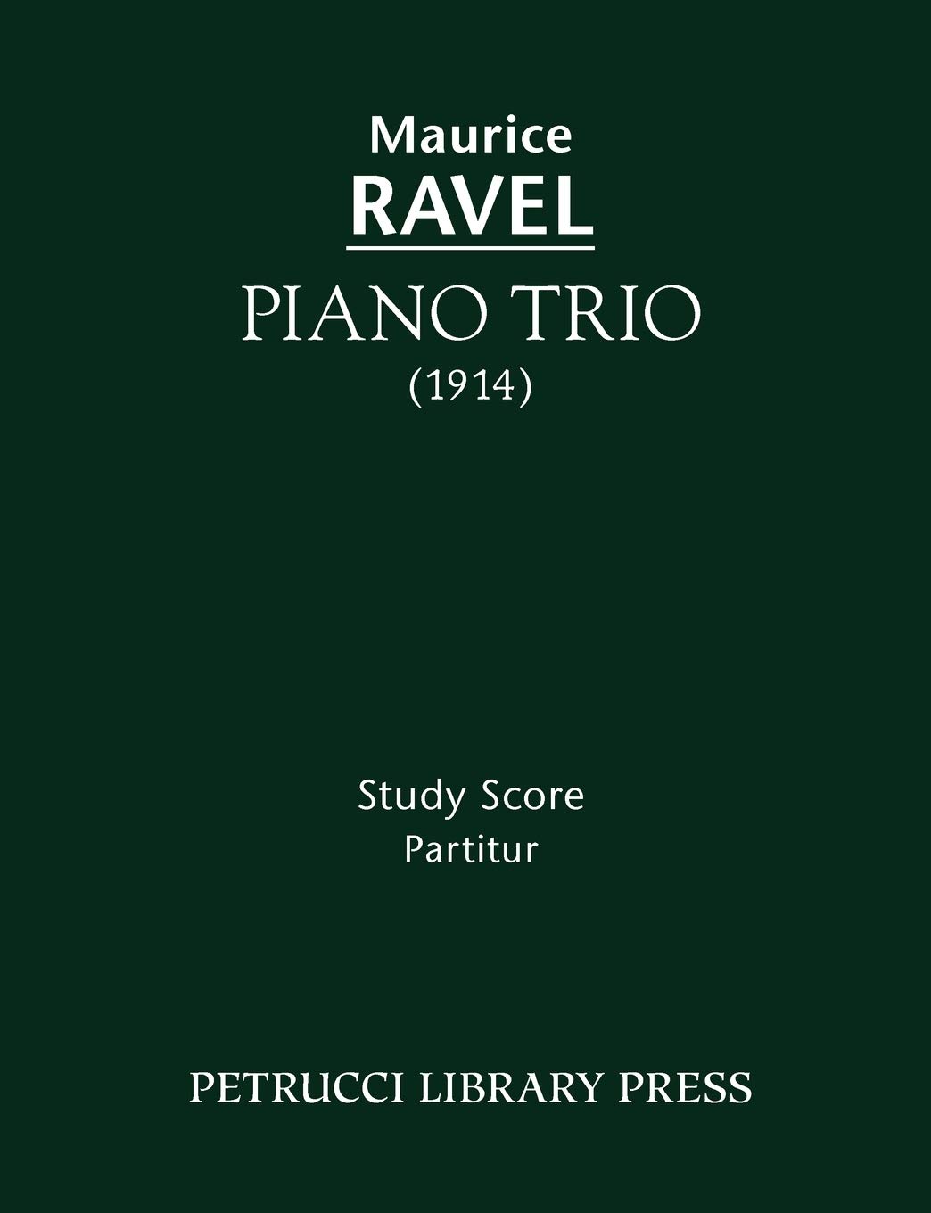Piano Trio: Study score