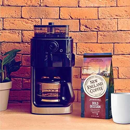 Image of New England Coffee Bold Decision Dark Roast Ground Coffee, 10oz Bag (Pack of 1)