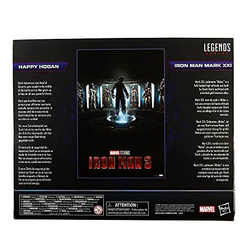 Marvel Legends Series Saga do Infinito, Kit com 2 Figuras de 15 cm - Happy Hogan e Homem de Ferro Ma