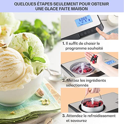 Klarstein Eismaschine, Softeismaschine für Joghurt, Softeis & Frozen Yogurt, Ice Cream Maker mit WiFi/App-Funktion, Eismaschine mit Kompressor, Selbstkühlend, Hausgemachtes Speiseeis & Sorbet, 180W – Bild 5