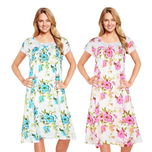 Image of Womens Nightgowns Sleepwear Soft Pajama Dress Nightshirts