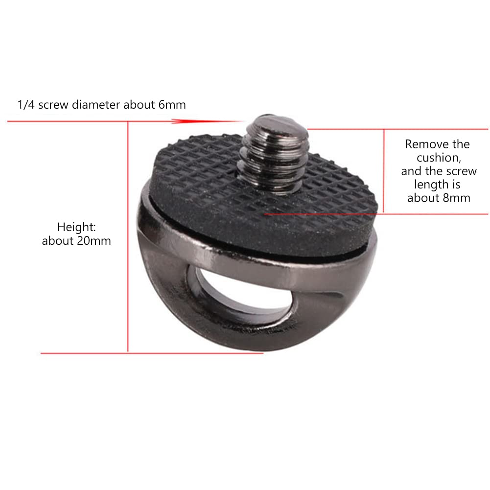 Adapter kamera 1/4", śruba do uchwycenia 1/4 cala, mocowanie gwintu statywu, oczko, uchwyt śrubowy do kamera, 3 sztuki