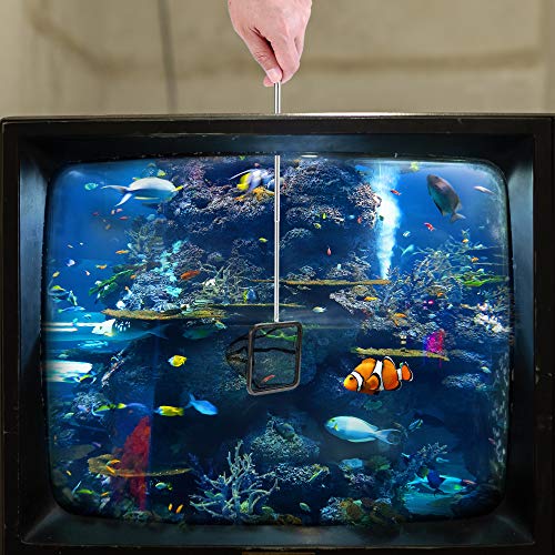 Image of Lpraer Aquarium Fish Net with Extendable Stainless Steel Long Handle Fine Mesh Net for Fish Tank