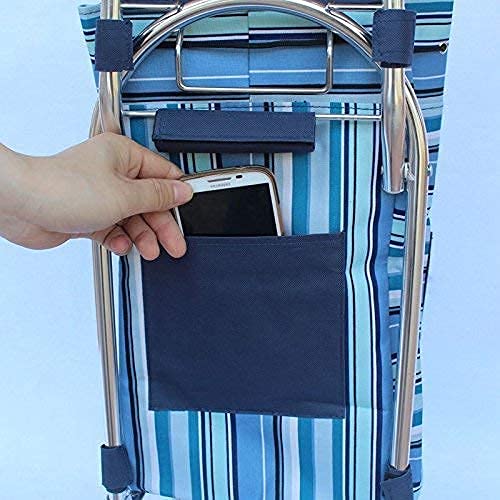 QHYTL Einkaufstrolley Multifunktions-Einkaufswagen Aluminiumlegierung 2 Räder Anhänger Faltbare wasserdichte Tasche D… – Bild 5