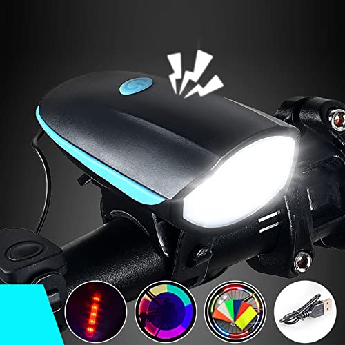 Bike Horn Light Ipx4 Waterproof Rechargeable Hard Light Long Range Led White Light Bike Horn Headlight For Outdoor Night #TOP3