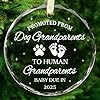 Bsquiele grandparent gifts first time grandparents gifts new baby reveal gift for grandma grandpa promoted from dog grandparents 2025 ornament mothers fathers day birthday gift for grandparent  urban country home decor