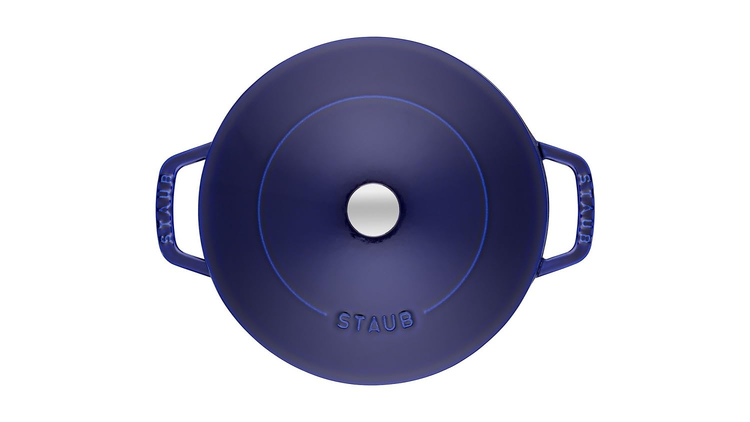 STAUB Schmorpfanne, Chistera Bräter, 28 cm, 3,7 L, Induktionsgeeignet, Aroma-Regen, Made in France, Dunkel-Blau