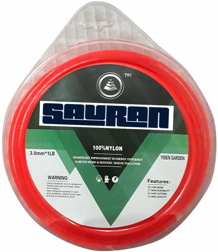 Sauran Trimmer Line Wire for Brush Cutter 3mm Heavy Nylon Wire Trimmer Line Eater 50 Mtr Fuel Grass Trimmer (Manual Feed)-image-12