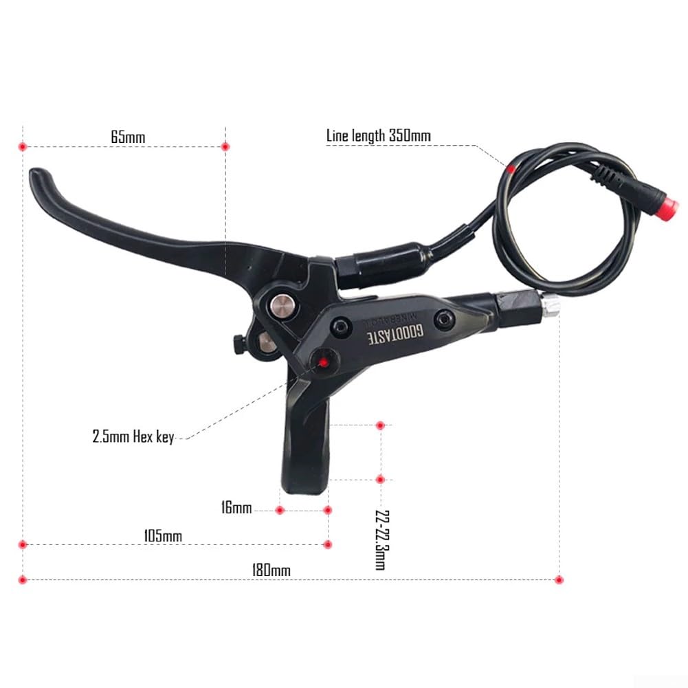 Leva del freno a 2 pin, funzione di spegnimento della maniglia del freno, impermeabile, accessorio per bici elettriche (sinistra)