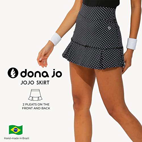 Dona Jo Official Jojo Women Skirt - Pleated Tennis Skirt W/Shorts & Built In Deep Pockets, Active Wear Clothing #TOP1