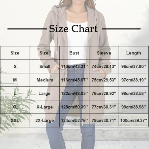 Women's Modern Longline Hoodie, Plush Knit Tunic Sweatshirt Jacket, Casual Athleisure Coat for Travel3