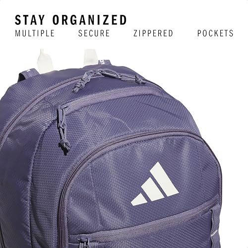 Image of adidas Excel Backpack Durable Large Athletic Laptop Book Bag, 7.0 /Preloved Violet /Wonder White, OSFA, Excel Backpack for Men & Women - Durable Large Athletic Laptop Bag