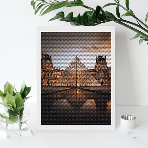 Kit de pintura de diamantes del Museo del Louvre de París para manualidades de adultos principiantes 4