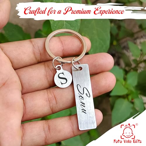 Image of Personalized Name Keychain Stainless Steel | Custom Engraved Metal Keyring for Doctor, CA, Advocate, Rider & Car Lovers | Unique Gift for Men & Women