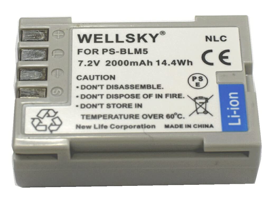 Amazon | WELLSKY BLM-5 BLM-1 PS-BLM5 互換バッテリー 端子保護カバー