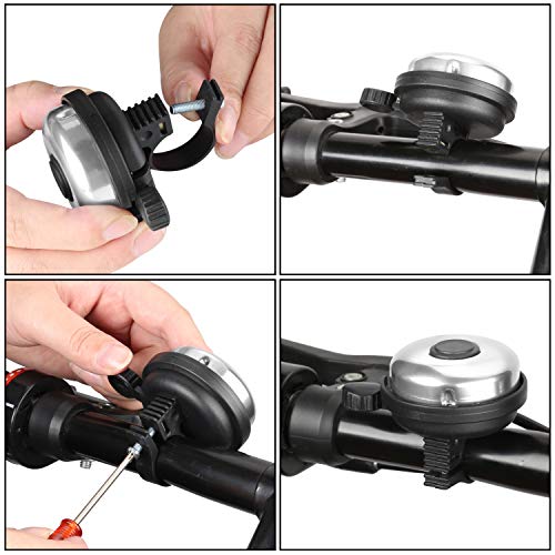 Classic Bike Bell, Aluminum Bicycle Bell, Loud Black-Right Hand Use-1 pack - Picture 23 of 253