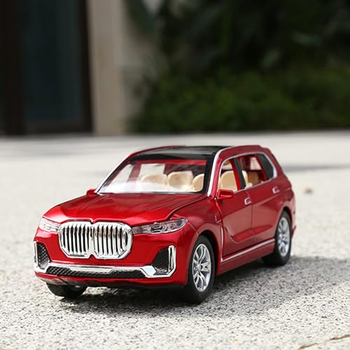 Image of Metal Pull Back Diecast Car Suv 1:32 Bmw X7 Pull Back Car Model With Sound Light Boys Gifts Toys For Kids?Pack Of 1?,Multicolor