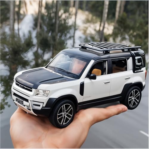 Image of 1:32 Scale Defender Die-Cast Model Car | Pull Back Action | Openable Doors, Hood & Boot | LED Lights & Sound | Realistic Interior | Premium Collectible Toy for Kids & Adults