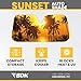 BDK Golden Sunset Palm Trees Front Windshield Sun Shade Accordion Folding Cute Car Window Shades for Truck & Car Sunshade Shield for Sun UV Rays - Visor Protector Keeps Vehicle Cool - 58 x 27 inches