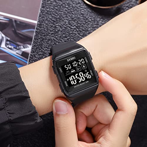 Image of Gosasa Unisex Digital Sports Watch - Multifunction, 50M Waterproof, Silicone Strap, Stopwatch, Alarm, Countdown, Dual Time Zones for Men and Women