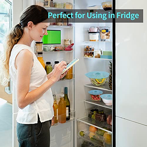 Silicone Lids For Food Storage - Silicone Bowl Covers Silicone Pot Lids Bpa Free Silicone Suction Lids Silicone Microwave Cover Silicone Pot Covers For Cups Bowls Pots Pans Oven Fridge #TOP1