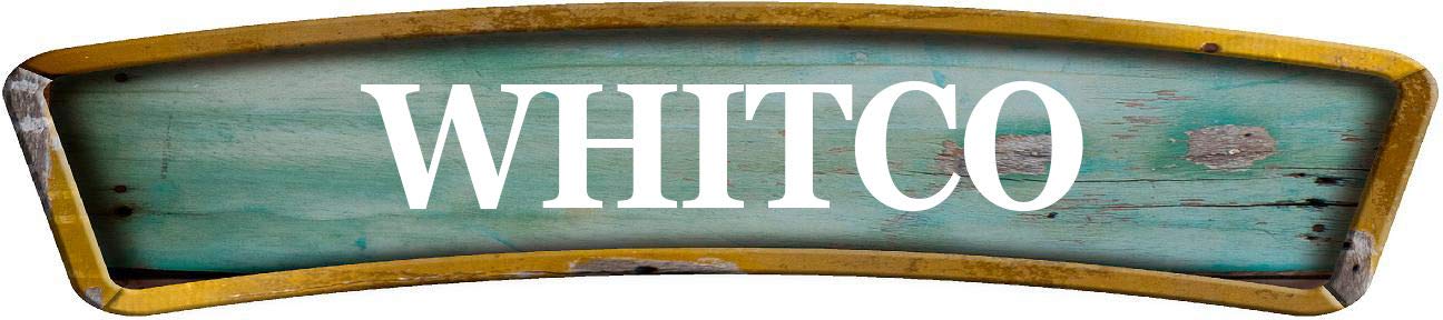 WHITCO Teal Curved 8" Shaped Weathered Rustic Painted Wood Look Decal Bumper Sticker for use on Any Smooth Surface