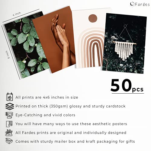 Image of Botanical Wall Art, 50pcs Botanical Wall Decor Aesthetic Pictures, Photo Collage Kit for Wall Aesthetic, Plant Pictures Wall Art, Floral Prints