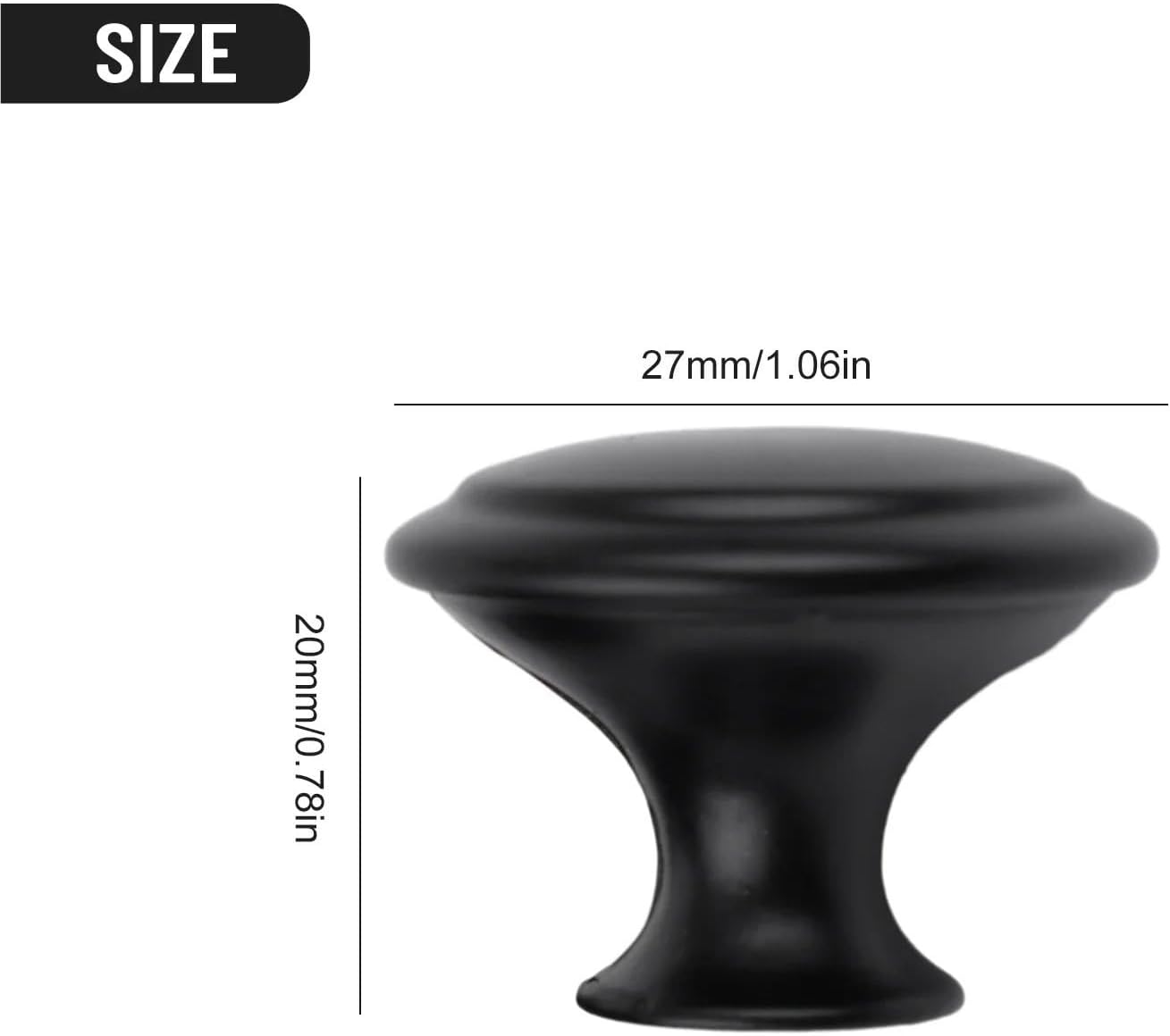 Stainless Steel Door Cabinet Handles Drawer Kitchen Bathroom Black Furniture Hardware Accessories 20Pcs