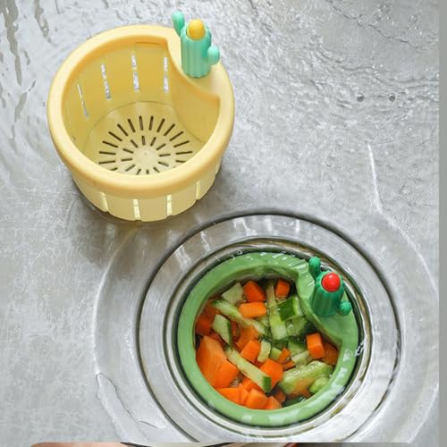 Colador tipo cesta para fregadero con mango automático miniatura 5