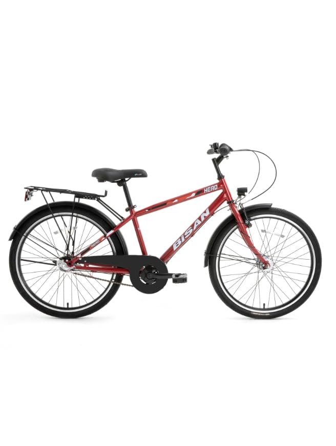 Bisan Hero Erkek Şehir Bisikleti 42Cm V 26 Jant 3 Vites Metalik Kırmızı Kırmızı