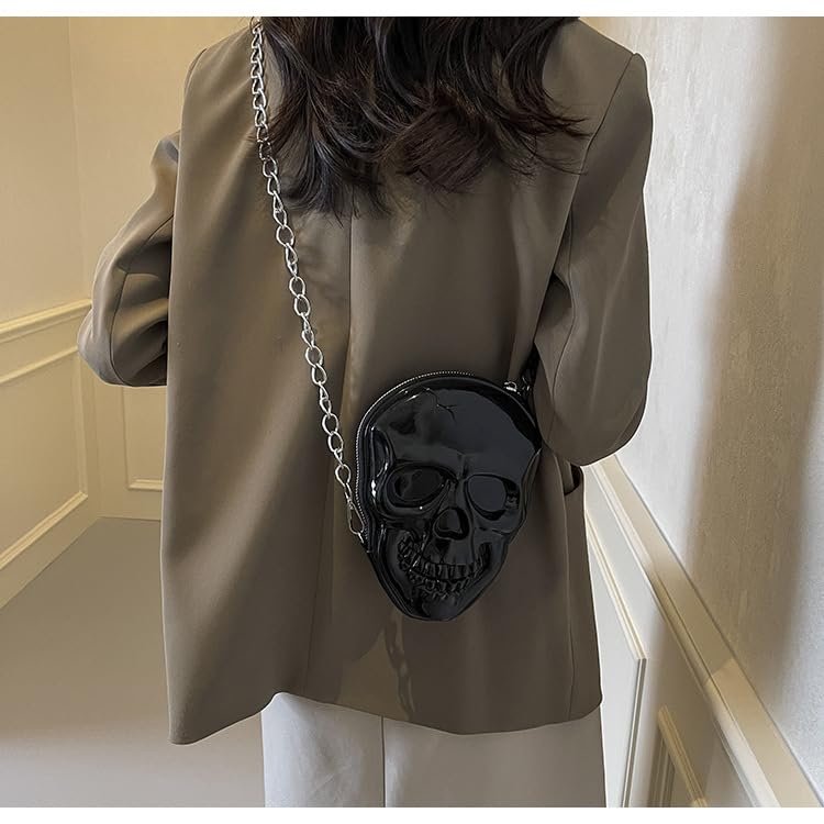 Cute Halloween Purse Skull Purse, y2k Grunge Halloween Purses and Handbags Skull Purse Novelty Purse Women Crossbody (black)4