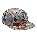 Hatphile Jacquard 5 Panel Camp Hat XL – Red & Navy Geometric Tapestry Pattern Adjustable Unisex Streetwear Cap, Low Profile XLarge Size Fashion Hat