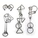 Zooshine 4 Sets Advanced Metal Brain Puzzles Teasers for Kids Adults Higher Level Challenge for Party Games, Office Toys, Parent-Children Games