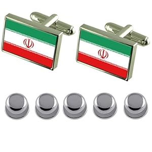 Select Gifts Shirt jurk studs Irân vlag manchetknopen