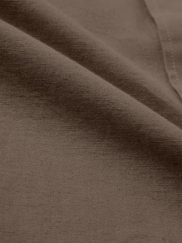 Image of Men's Linen Cotton Casual Shirt | Regular Fit Plain Shirt for Men | Long Sleeve Shirt for Casual & Formal Wear