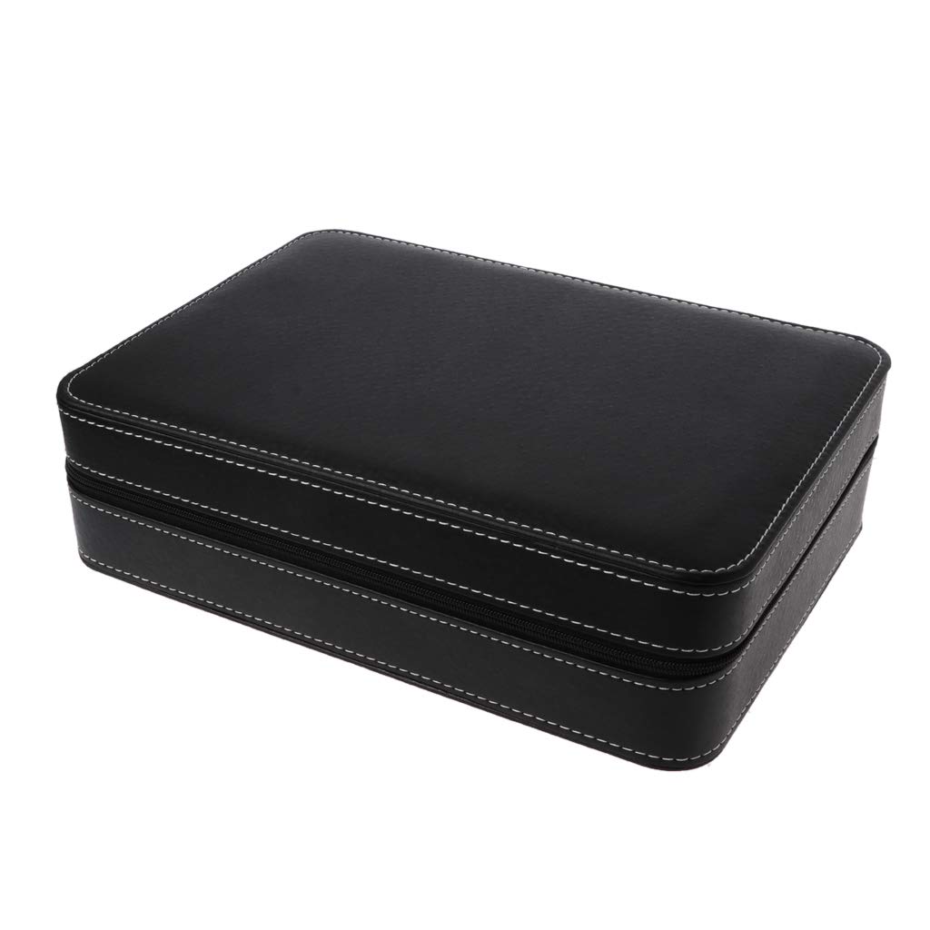 Ywmsfl 10 Slot Leather Watch Box Portable Watch For Case Display Soft Liner Zipper Bag Trips Jewelry Watches Holder