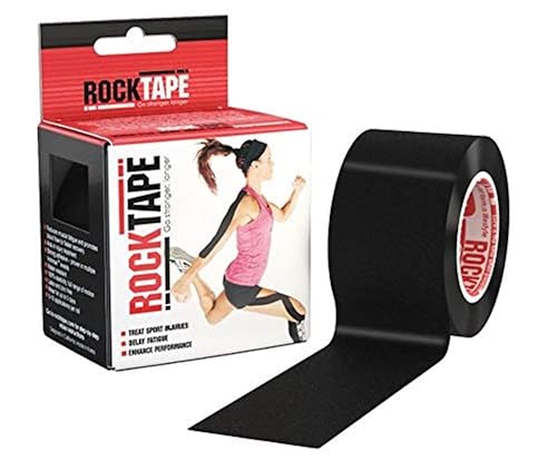 RockTape - Cinta adhesiva (2.0in x 16.4ft), color negro