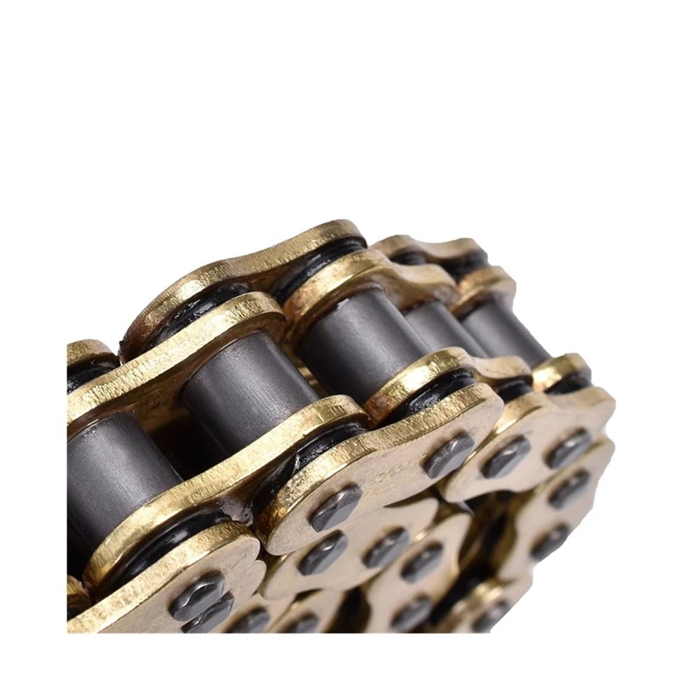 420 428 520 525 Cadenas 108 112 114 116 118 120 130 136 Enlaces Aptos for Cadena de Motocicleta Dirt Bike ATV Quad MX Enduro Motard Cadena de Sello de Aceite(120L)