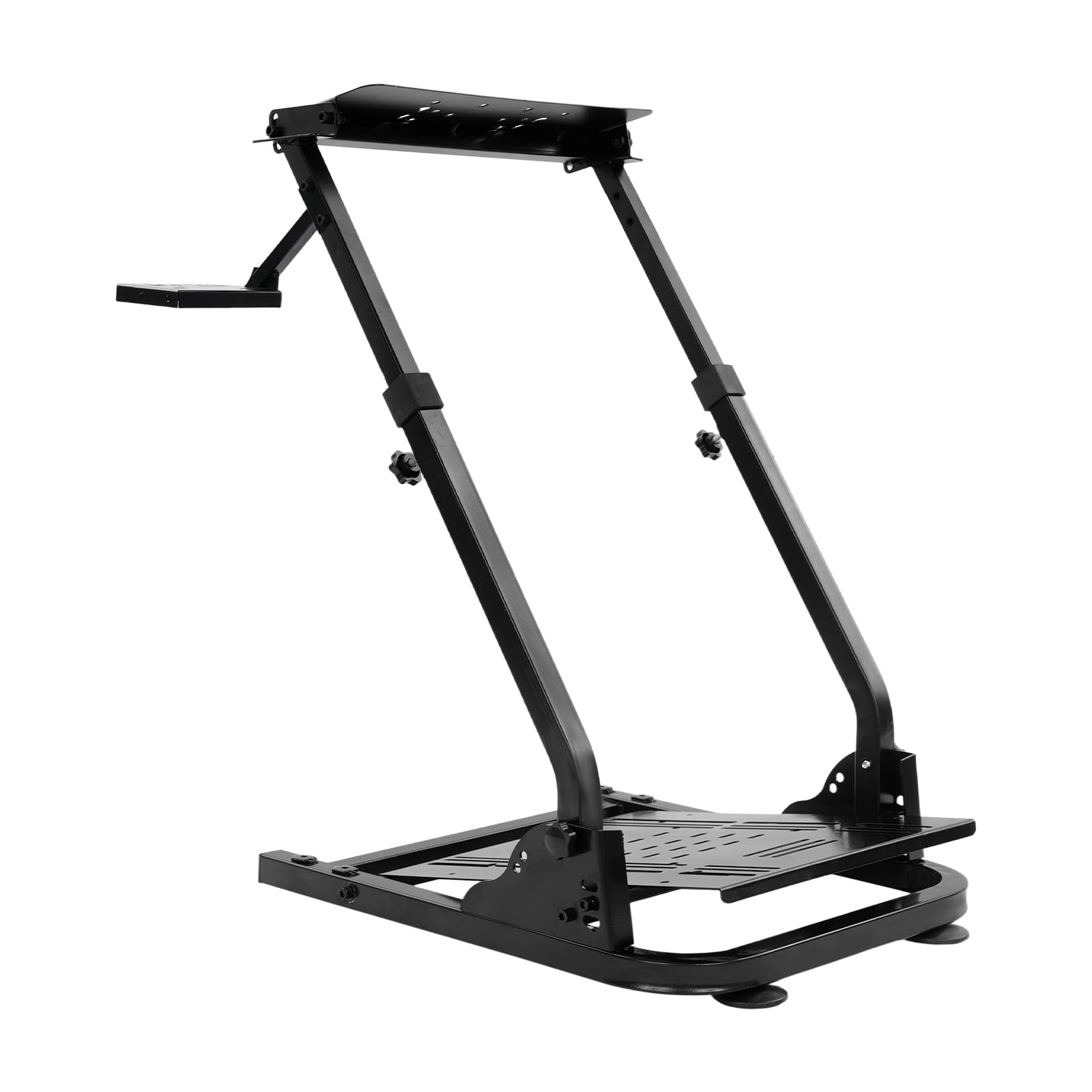 Dettchan Support de volant pliable noir pour les jeux, hauteur réglable de 56 à 78 cm, pour salles de jeux, lieux de divertissement, studios personnels